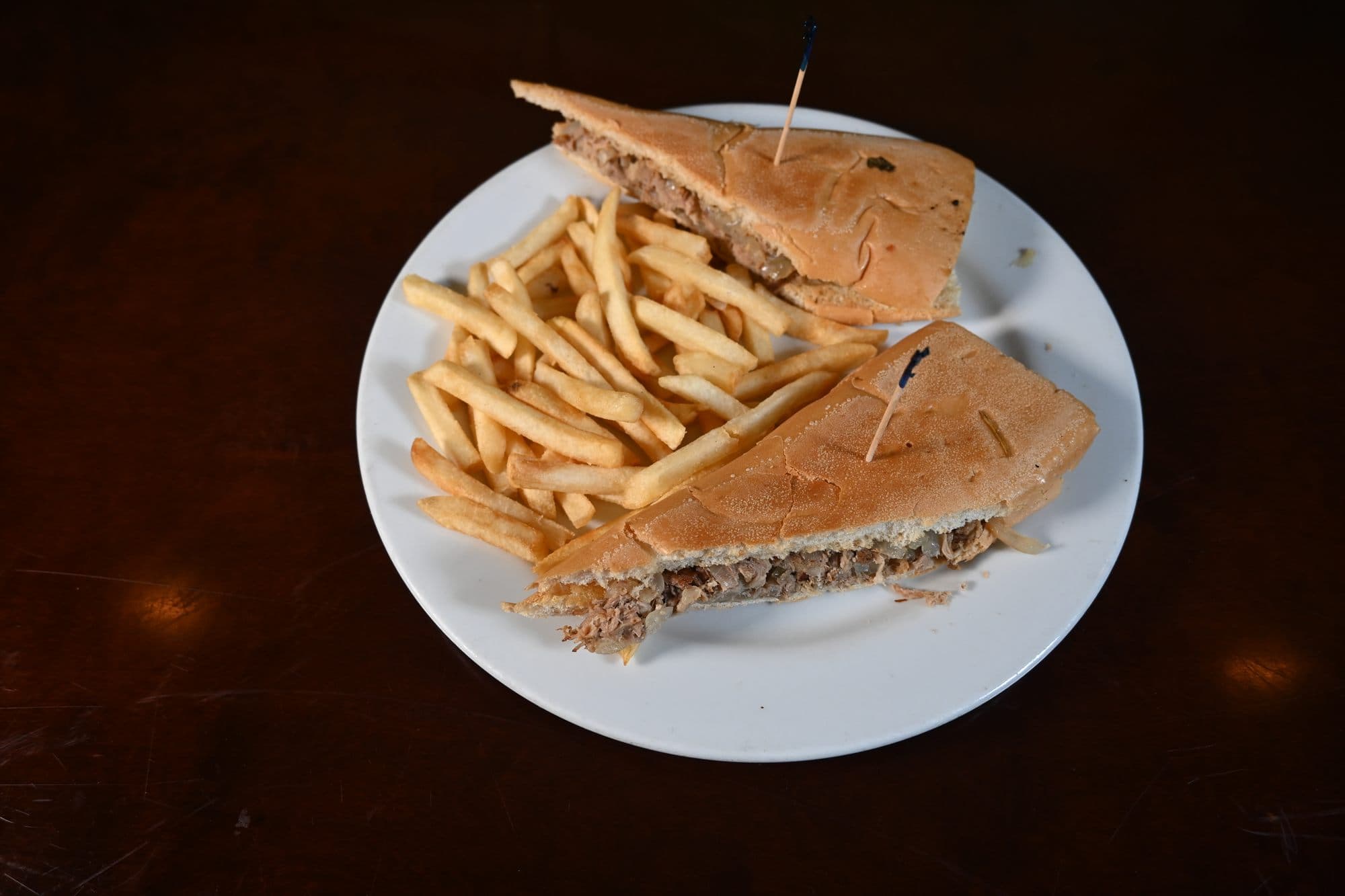Pan con lechón — roast pork on toasted Cuban bread