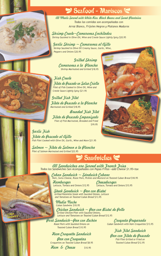 Guarapo's Menu Final