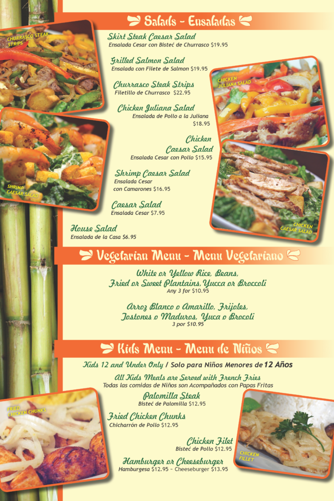 Guarapo's Menu